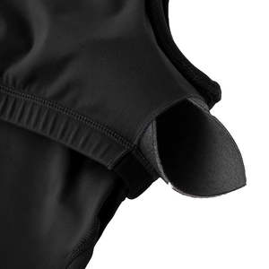 Top corto acolchado con cuello en V de palangre para mujer con sujetador incorporado, entrenamiento, gimnasio, yoga, ropa deportiva diaria, sujetadores deportivos - Product Image 6