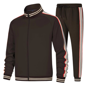 Survêtements pour hommes de haute qualité 100% coton, unis, surdimensionnés, avec logo personnalisé imprimé et brodé, respirants pour la saison d'automne - Product Image 2