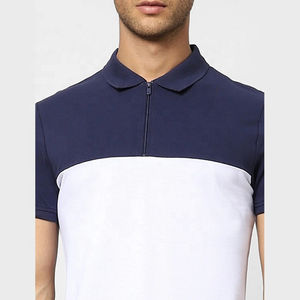 เสื้อโปโลสำหรับผู้ชายเสื้อสไตล์ลำลองผ้าคอตตอน100% แบบสวมหัวมีซิป1/4ทรงสลิมฟิต - Product Image 4