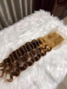 Cierre de encaje HD Bonestraight de raíz oscura transparente para hacer pelucas para mujeres negras Extensiones de cabello crudo producto más vendido - Product Image 2