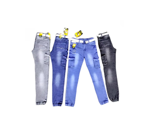 กางเกงยีนส์ฮิปฮอปสำหรับเด็กผู้ชายทรงปกติทรงฮิปฮอปของหนัก - Product Image 1