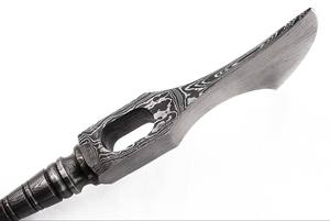 Hacha de Acero de Damasco Personalizable Estilo Vikingo Nordic Forge, Cabeza de Hacha con Barba, Hacha DIY Forjada a Mano de Grado Industrial, Hachas OEM - Product Image 3