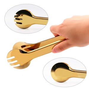 2-Pack Stainless Steel Salad <b>Tongs</b>, Smart Locking Clip Handy Utensil for Cooking, <b>Serving</b>, Barbecue, Buffet, Salad, Ice <b>Tongs</b> - Product Image 5