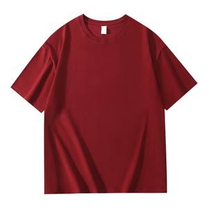 T-shirt en coton 200g pour homme et femme, col rond, manches courtes, coupe ample, grande taille, couleur unie, t-shirt basique, fabrication directe d'usine OEM - Product Image 5
