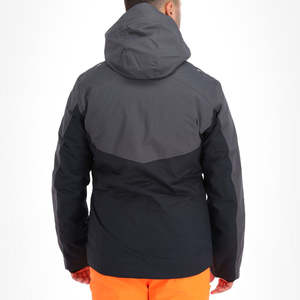 Chaqueta de esquí y snowboard impermeable y cortavientos de talla grande para invierno, transpirable, para cross country, con capucha alta y logo frontal. - Product Image 3