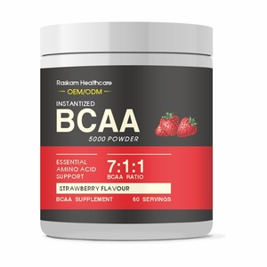 Suplemento deportivo para adultos en polvo BCAA 7:1:1 con sabor a fresa para aumentar la inmunidad muscular aumenta el apetito - Product Image 1