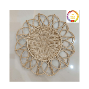 <b>Wicker</b> Rattan <b>Placemat</b> Handmade Round Charger Plates Rustic Wedding Decorative Tableware From Vietnam - Product Image 3