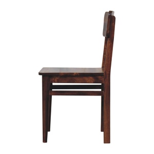 Solid Wood Dining Chair | Rustic Wooden Chair Living Room Furniture | Custom Color Industrial Design Seat | AKKU ART EXPORTS - Product Image 4