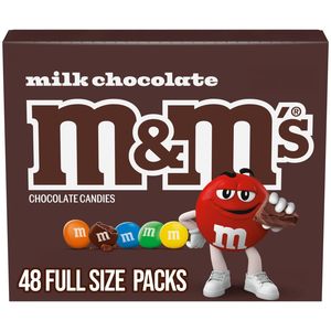 M&M'S Milk Chocolate Candy Singles Size 1.69-Ounce Pouch 48-Count <b>Box</b> - Product Image 5