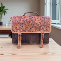Cuir véritable fait main, unisexe, style vintage, inspiration bohème, pour usage professionnel et décontracté, léger, portable, durable, polyester