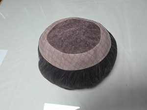 Meilleure vente au Bangladesh : Perruque toupet en cheveux naturels gris, ondulés, doux, mono, prothèse capillaire, cheveux indiens, imperméable, style vague profonde lâche - Product Image 5