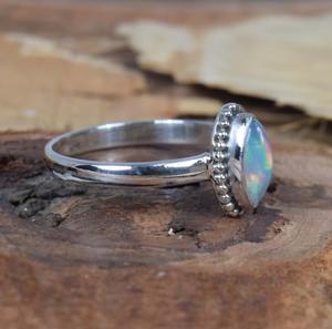 Piedra Natural hecha a mano joyería de piedras preciosas de ópalo etíope joyería de piedras preciosas de Plata de Ley 925 elegante anillo de piedra de nacimiento de octubre - Product Image 2