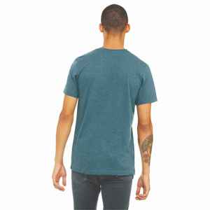 T-shirt à manches courtes de style sportif pour homme 100% coton tricoté col rond extensible coupe ajustée Spandex-coton style sportif - Product Image 1