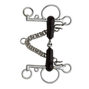 Mors articulé en caoutchouc, mors en acier inoxydable avec embout en caoutchouc, équipement d'entraînement équestre et d'équitation - Product Image 3