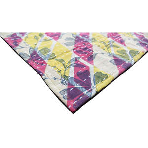 Serviettes de table carrées réversibles en coton 100% à imprimé floral indien, tissu Kantha pour la maison, serviettes de table pour le dîner - Product Image 5
