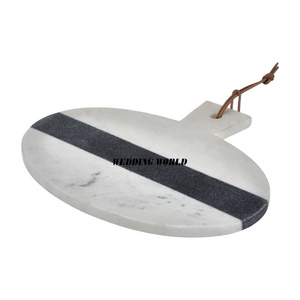 Planche à découper ronde en marbre Planche à fromage design faite à la main de belle qualité Ustensiles de cuisine Classique Élégant Bloc à découper en gros - Product Image 5