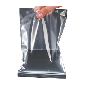 Bolsa con cremallera esmerilada negra reciclable directa de fábrica, bolsas pequeñas con cierre de cremallera PET para uso diario en envases de papelería - Product Image 4