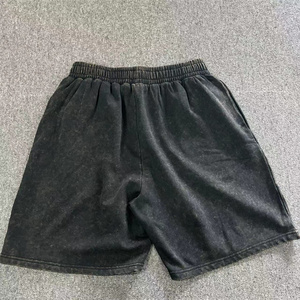 Acid Wash Hommes Jogging Shorts Impression Personnalisée Français Terry Streetwear Coton Vintage Sweat Shorts - Product Image 2