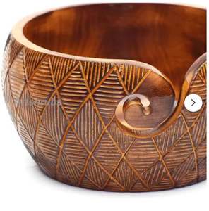 Récipient de projet de tricot de bol de fil en bois tourné à la main pour la couture au meilleur prix du fournisseur indien - Product Image 6