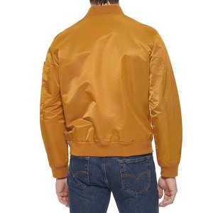 Blousons bombardiers de baseball de couleur personnalisée avec poches OEM Blouson de baseball universitaire en polyester satiné de conception personnalisée pour hommes - Product Image 2