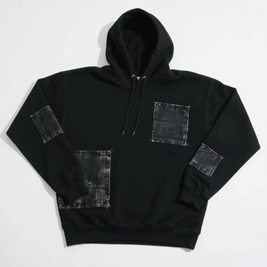 Sweat-shirt à capuche pour homme fabriqué professionnellement, en boîte, poids lourd, 800 GSM, avec un design délavé, patchs personnalisés - Product Image 3