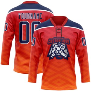 Custom Cheap Ice Hockey Jerseys Shirts Sublimated Print Unisex OEM Customized Style New Design Lace Hockey Wear 100% Polyester - Product Image 2