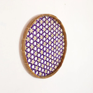 Paniers en bambou faits à la main ronds tissés de qualité haut de gamme grands décors muraux Art pour ferme Boho suspendus tissés - Product Image 4