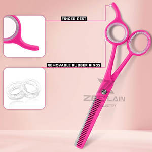 Tijeras de adelgazamiento de peluquero de salón de servicio OEM hoja de acero inoxidable duradera Material duradero al por mayor - Product Image 3