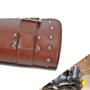 Bolsa de Cuero PU para Equipaje de Motocicleta, Alforja de Herramienta de Horquilla Delantera y Trasera para Sportster Dyna Softail Chopper Bobber Cruiser - Product Image 3