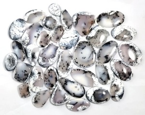 Vente en gros de lot de cabochons en agate d'opale de dendrite naturelle, pierre précieuse de dinde de conception dendritique rare pour la fabrication de bijoux en pierre - Product Image 4