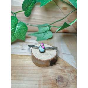 Navajo Handmade Cotton Candy Turquoise & Sterling <b>Silver</b> Fashion <b>Cuff</b> <b>Bracelet</b> - Product Image 1