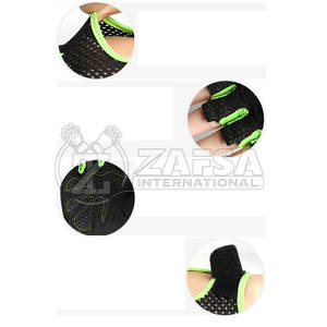 Gants de fitness en cuir à demi-doigts Gants d'entraînement lestés sans doigts pour le sport et la musculation - Product Image 3