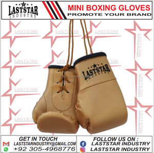 Mini White PU Leather <b>Boxing</b> Gloves Keychain Custom Logo Wholesale OEM for Martial Arts Practice - Product Image 1
