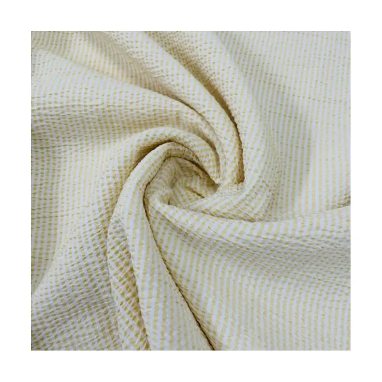 2024 Durable Cotton Canvas Seer Sucker Fabric For Washable Fabric With Custom Color Design Cotton Seer Sucker Fabric