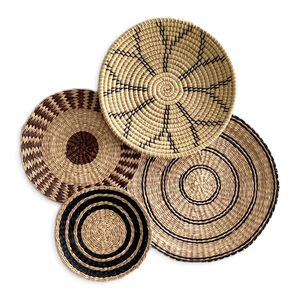 Décoration murale en herbe de mer pour la maison, la chambre à coucher, le couloir, panier suspendu en herbe de mer tissée pour la décoration murale - Product Image 1