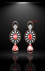 Harnidh Jewels 14K 18K oro blanco y amarillo collar pendientes conjunto para mujer - Product Image 2