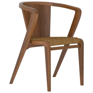 Silla de comedor de madera maciza de Fresno elegante moderna con reposabrazos, cómoda para restaurante, Hotel, sala de estar o uso en apartamento - Product Image 1