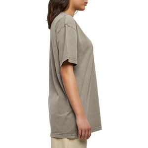 Camiseta Holgada de Algodón Grueso para Mujer, Estilo Casual Urbano, Logotipo Personalizado, Proveedor Mayorista, OEM, ODM - Product Image 4