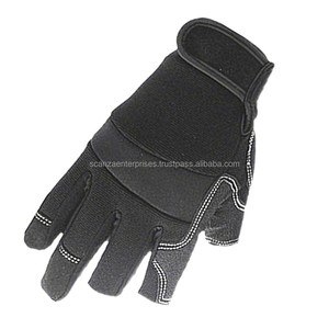 Gants de sécurité résistants aux coupures et à la paume renforcée avec logo personnalisé Gants de mécanique anti-coupure pour la construction en polyester et en cuir synthétique - Product Image 3