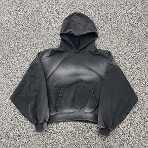 เสื้อฮู้ดดี้ผู้ชายผ้าฝ้ายเฟรนช์เทอร์รี่เนื้อหนา 100% ปักลายดิจิตอล ลายกรด 3 มิติ ประดับเพชร  แบบสั่งทำจากโรงงาน - Product Image 1