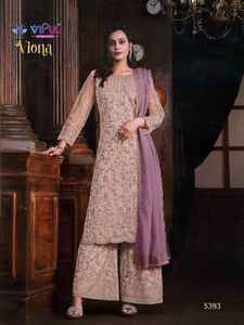 ชุดแต่งกายเทศกาลพิเศษชุดเล่นซอลวาร์ตาข่ายผีเสื้อขนาดใหญ่ชุดแต่งกายด้วยการปักรหัสและลำดับกลิตเตอร์ผู้ส่งออกจากอินเดีย - Product Image 5