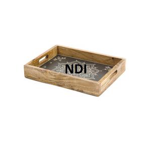 Plateau de service en forme de feuille de finition dorée pour ustensiles de cuisine - Product Image 2