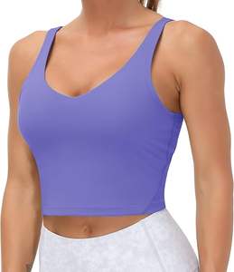 Camiseta sin mangas para mujer de alta calidad, diseño OEM, ropa deportiva transpirable de punto, último estilo, precio barato - Product Image 2