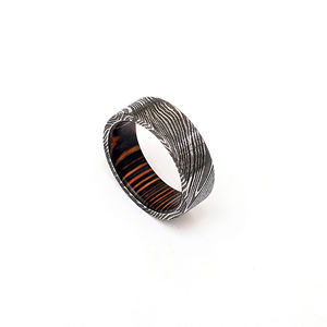 Anillo Burraq Clásico de Acero de Damasco Hecho a Mano con Caja de Anillo, Regalo Perfecto para Papá, Esposo, Novio, Soporte OEM, Personalización - Product Image 2
