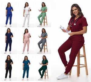 Nuevo diseño Scrub Enfermera Alta calidad Moda Scrubs Uniformes de hospital para mujeres Conjuntos médicos de enfermería - Product Image 6