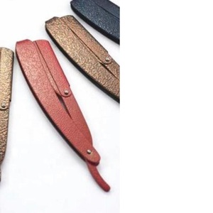 Maquinilla de afeitar recta profesional de acero inoxidable de un solo filo, mango de Metal elegante, nuevo diseño, marca RSI de alto grado para salones - Product Image 5