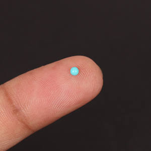 1pcs Turquoise Naturelle 2mm Cabochon Rond Pierres Précieuses en Vrac pour la Fabrication de Bijoux - Product Image 5