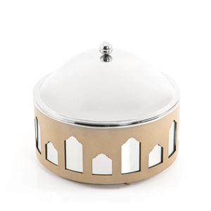 Greatest Quality Stainless Steel Food Warmer With Leather Base Perfect Elegant <b>Chafing</b> <b>Dish</b> <b>For</b> Buffets & Catering On-<b>Sale</b> - Product Image 2