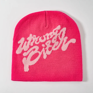 100% acrílico invierno calidez carta patrón sombrero de punto Super alta calidad Casual versátil para hombres y mujeres - Product Image 3
