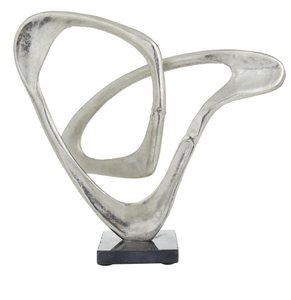 Escultura de Arte de Metal de hoja de oro de diseño único Artesanía contemporánea para interiores para acentos decorativos de mesa de Pascua - Product Image 4